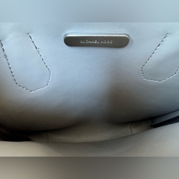 Michael Kors Mercer Grey Leather Tote Bag Purse - Picture 14 of 14